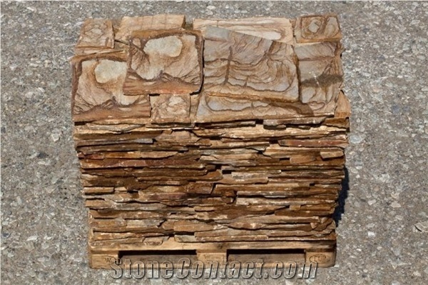Karystos Brown Slate Irregular Flagstones Tile
