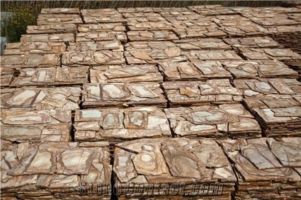 Karystos Brown Slate Irregular Flagstones Tile