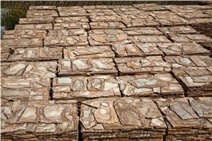 Karystos Brown Slate Irregular Flagstones Tile