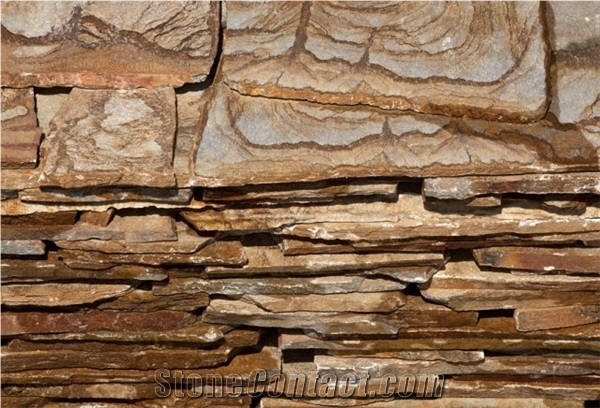 Karystos Brown Slate Irregular Flagstones Tile