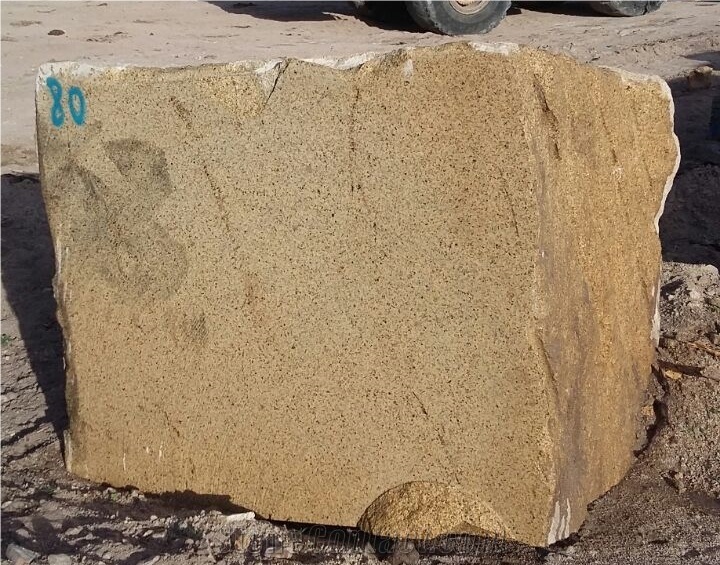 Granite Block, Golden Leaf Granite, Yellow Gold Granite