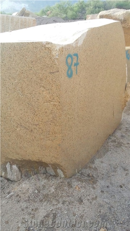 Granite Block, Golden Leaf Granite, Yellow Gold Granite