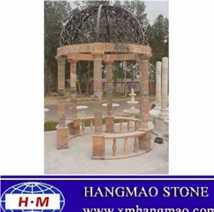 Beige Marble Garden Pavilion Design