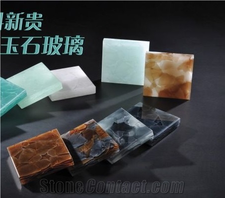 Blue Glasses Panel Slab ,Glass Panel Slab