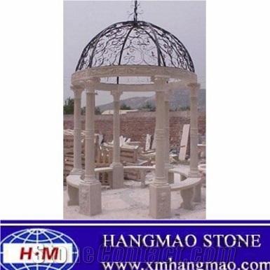 Cheap Garden Beige Marble Gazebo