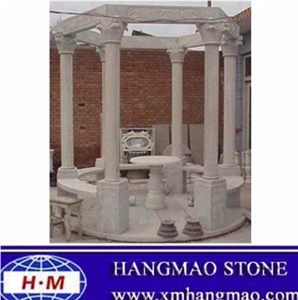 Cheap Stone Outdoor Kiosk, Grey Marble Gazebo Cheap Stone Outdoor Kiosk, Grey Marble Gazebo