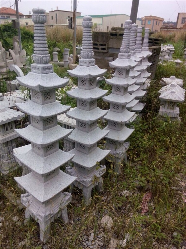 China Local Grey Granite Pagodas for Sale