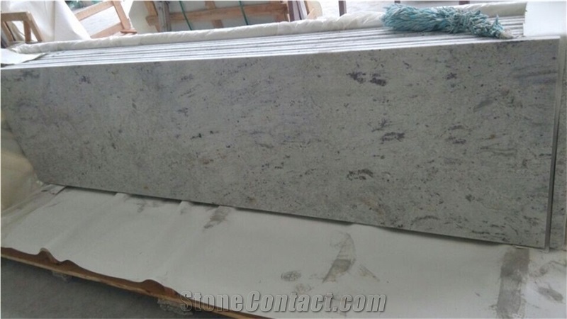 Custom Laminated Bullnose New Indian White Granite Kitchen Countertops