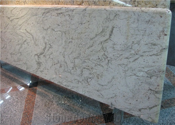 Custom Laminated Bullnose New Indian White Granite Kitchen Countertops