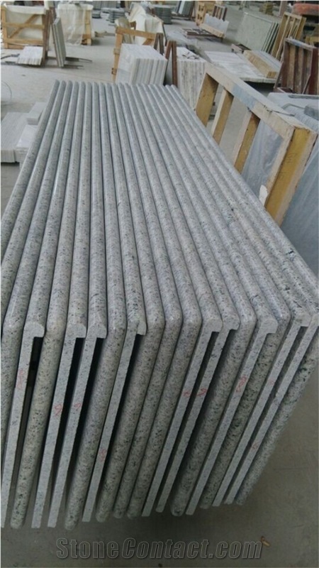 Custom Laminated Bullnose New Indian White Granite Kitchen Countertops