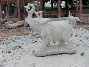 Decorative Small Garden Marble Elephant Statues