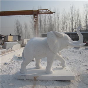 Decorative Small Garden Marble Elephant Statues