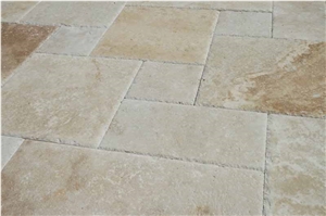 French Pattern Design Nature Travertine Stone Flooring