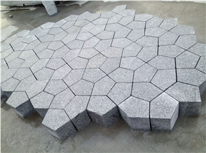 Grey Granite Special Shape Paving Stone, G603 Grey Granite Paving Stone, Flagstone Road Paving