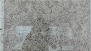 Hot Light Grey Artificial Quartz Stone Slab for Luxurious Flooring