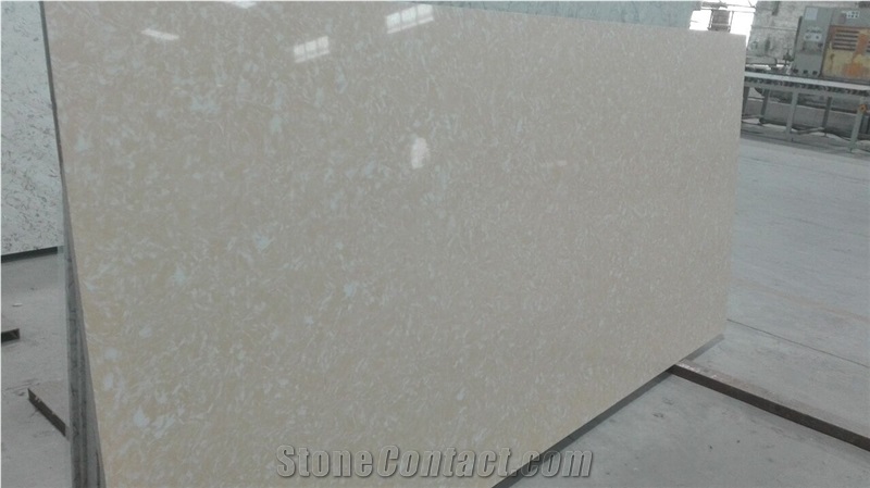 Hot Light Grey Artificial Quartz Stone Slab for Luxurious Flooring