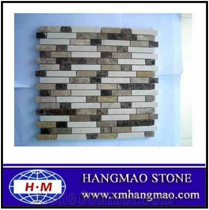 Mix Colour Travertine Mosaic Tile