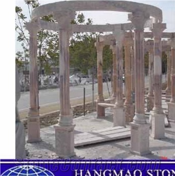 Natural Stone Gazebo for Sale, Beige Marble Gazebo
