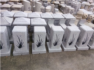 Outdoor Cheap Grey Granite Japanese Lanterns