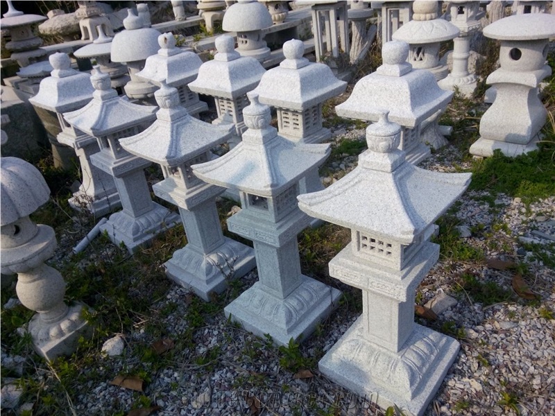 Outdoor Cheap Grey Granite Japanese Lanterns