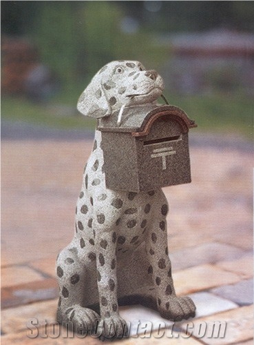 Outdoor Public Granite Stone Mailbox Statue
