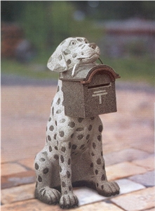 Outdoor Public Granite Stone Mailbox Statue