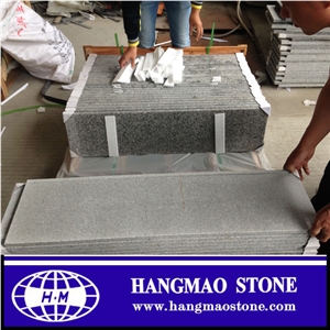 Pepperino Light G603 Granite Stair,Crystal White Granite Steps,G3503 Blanco Gamma Light Gray Stair Riser,Padang Crystal Granite