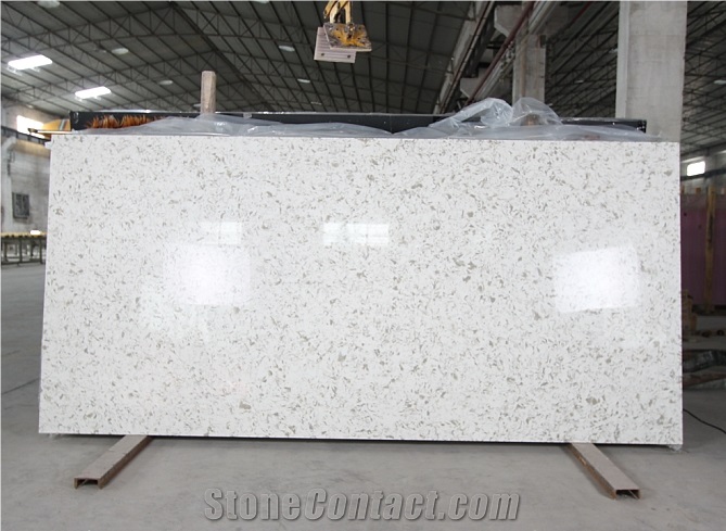 Shining White Quartz Stone Slab & Pure White Quartz Stone