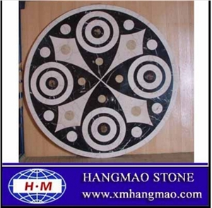 Square Marble Waterjet Floor Medallions