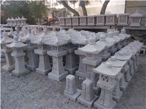 Various Designs China G603 Granite Stone Lanterns