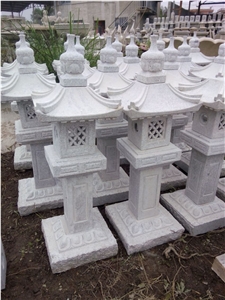Various Designs China G603 Granite Stone Lanterns