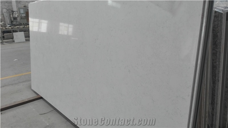 White Artificial Quartz Stone,Artificial Stone Slabs, Carrara White Veined Quartz Stone