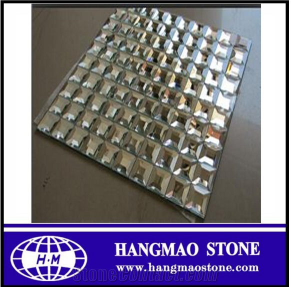 White Crystal Glass Mosaic Tile