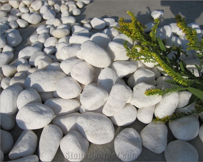White Round Pebble Stone for Sale, White River Stone