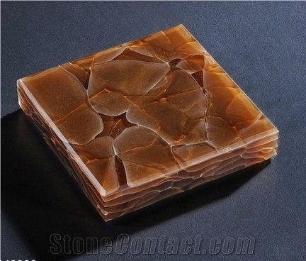 Yellow Nano Glass Panel, Crystallized Stone Slabs