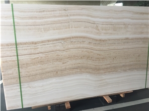 White Tiger Onyx Vein Cut Slab, Turkey White Onyx