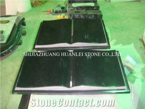Absolute Black Granite Tombstone, Hebei Black Granite Gravestone/Book Style Memorial /Gravestone/Headstones/Cemetery Tombstones