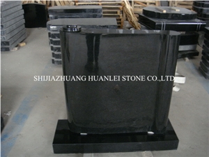 Absolute Black Granite Tombstone, Hebei Black Granite Gravestone/Book Style Memorial /Gravestone/Headstones/Cemetery Tombstones