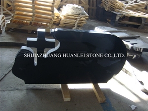 Absolute Black Monument, Hebei Black Granite Tombstone/Cross Tombstones/Cemetery Tombstones /Memorial /Gravestone