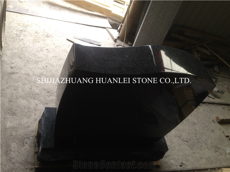 China Granite Beida Green Tombstone/Monument Design/Single Memorial/Cemetery Tombstones,American Gravestone,Western Style Headstone
