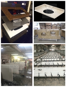 Chinese Pure Orange Quartz Tile for Export