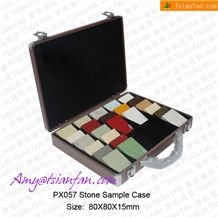 Marble Stone Display Rack  And Quartz Stone Aluminum Boxes