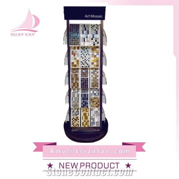 Mosaic Tile Stone Exhibit Display Rack 3