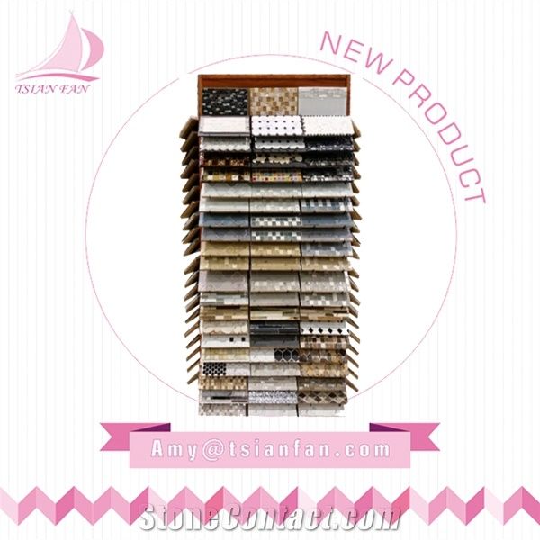 Mosaic Tile Stone Exhibit Display Rack