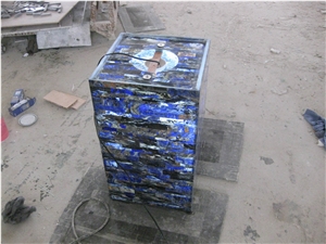 Blue Onyx Lamp Box Backlit (J045)