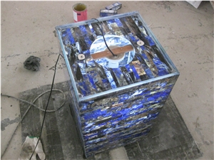 Blue Onyx Lamp Box Backlit (J045)