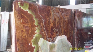 Golden Onyx Glass Lamp Box (Z07)