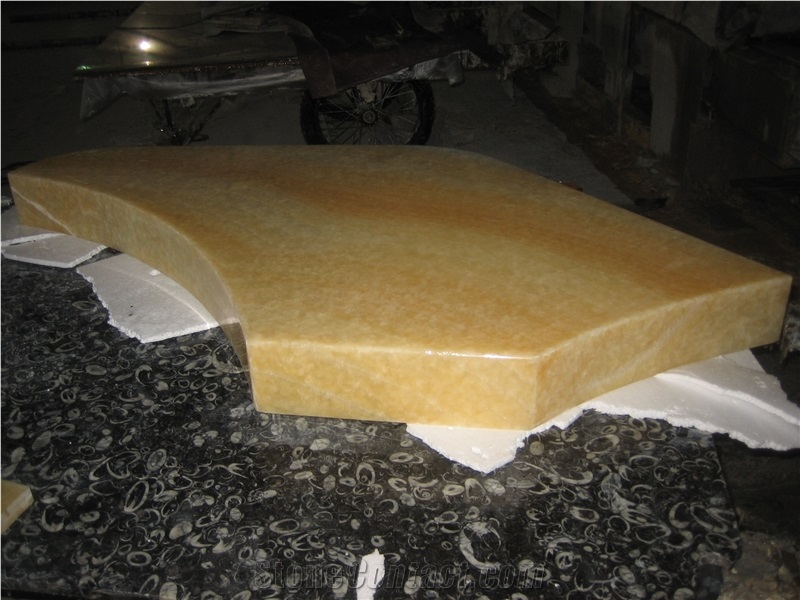 Honey Onyx Glass Led Panel