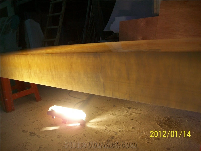 Honey Onyx Glass Led Panel