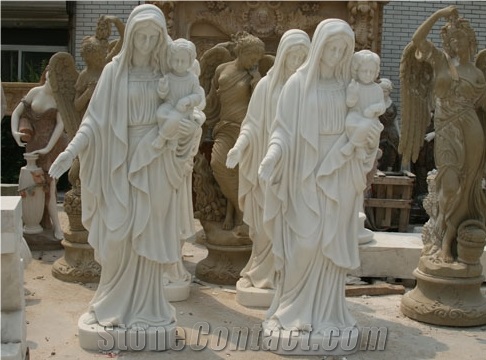 Blessed Virgin Mary Sculpture Statue Handcarved Sculptures Western Statues